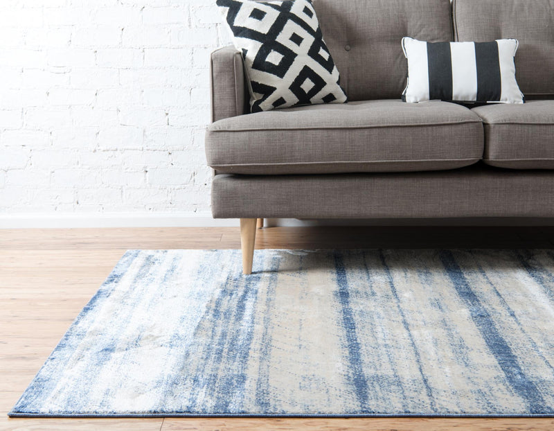 Lunar Luxe Collection Area Rug - Titan Rectangle Blue lifestyle 8