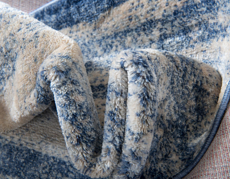 Lunar Luxe Collection Area Rug - Titan Rectangle Blue lifestyle 16