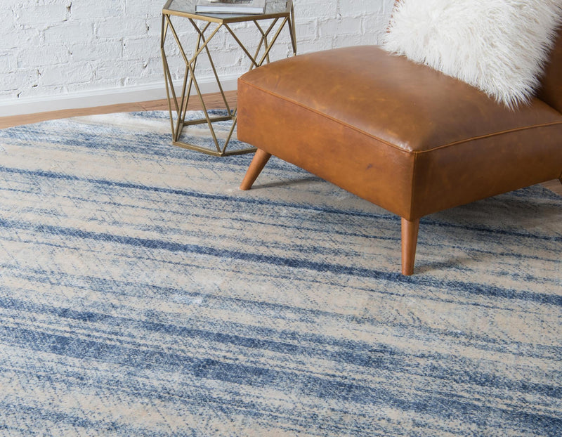Lunar Luxe Collection Area Rug - Titan Round Blue lifestyle 27