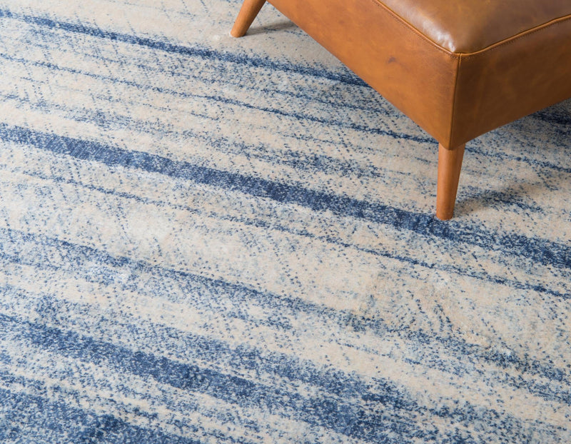 Lunar Luxe Collection Area Rug - Titan Round Blue lifestyle 30
