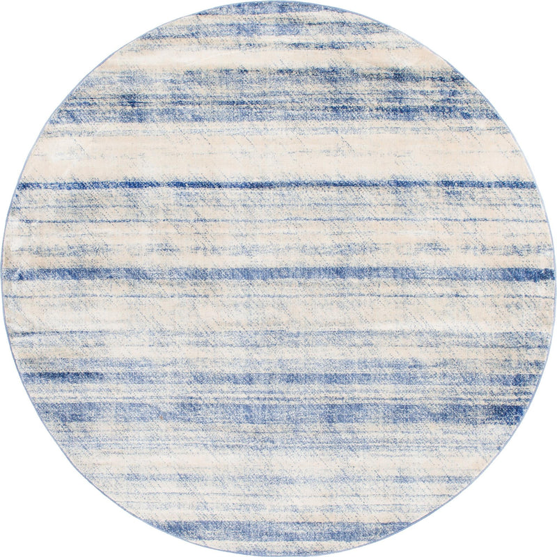 Lunar Luxe Collection Area Rug - Titan Round Blue lifestyle 22