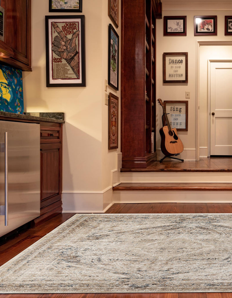 Coastal Manor Collection Area Rug - Seagrove Square Beige lifestyle 53