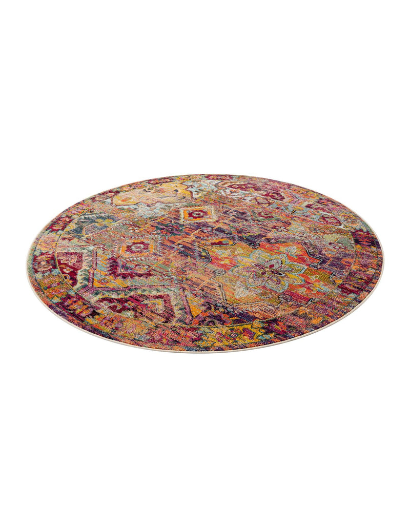 Sierra Collection Area Rug - Catalina Round Multi lifestyle 30
