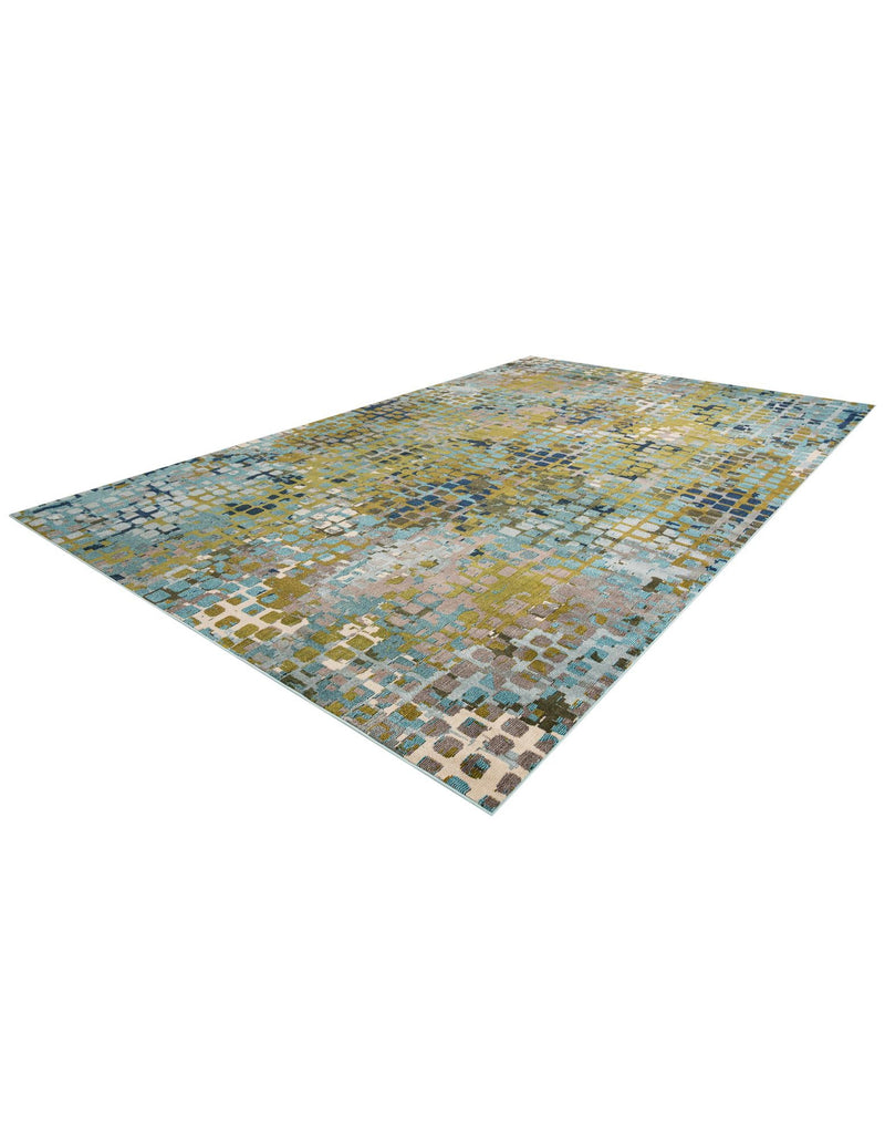 Chromatic Oasis Collection Area Rug - Tropic Rectangle Blue Green lifestyle 7