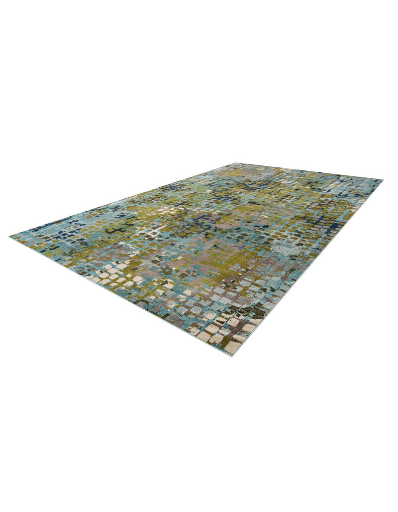 Chromatic Oasis Collection Area Rug - Tropic Rectangle Blue Green lifestyle 8