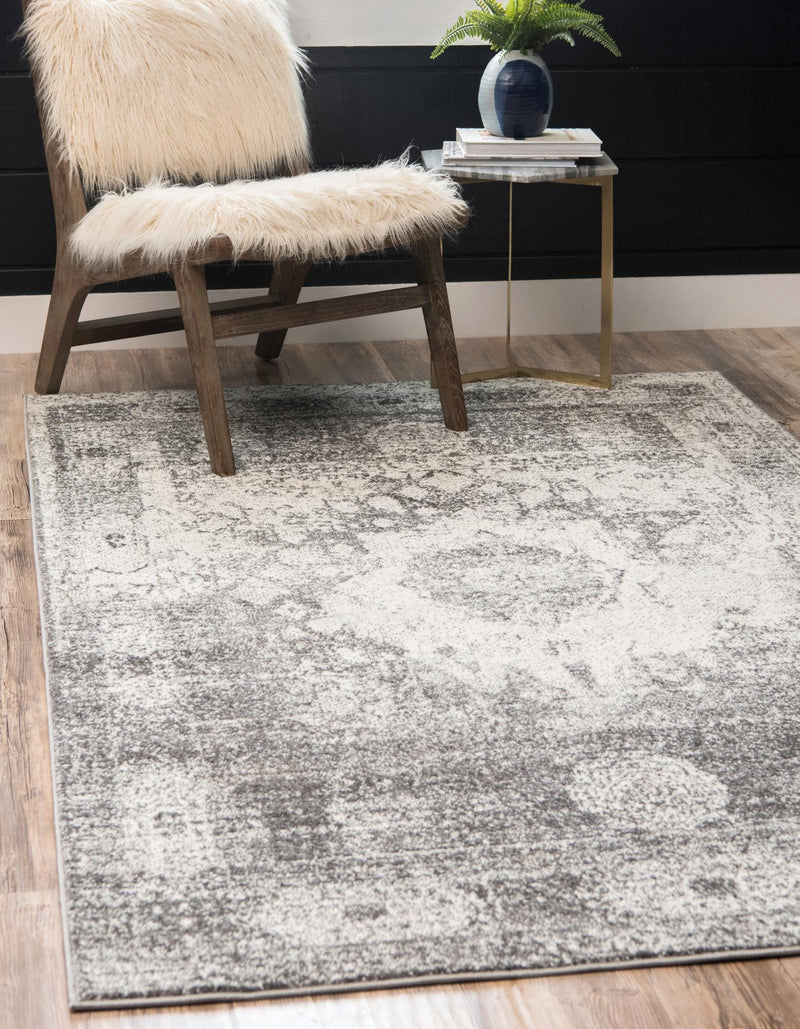 Amalfi Coast Woven Collection Area Rug - Ravello Rectangle Gray lifestyle 5