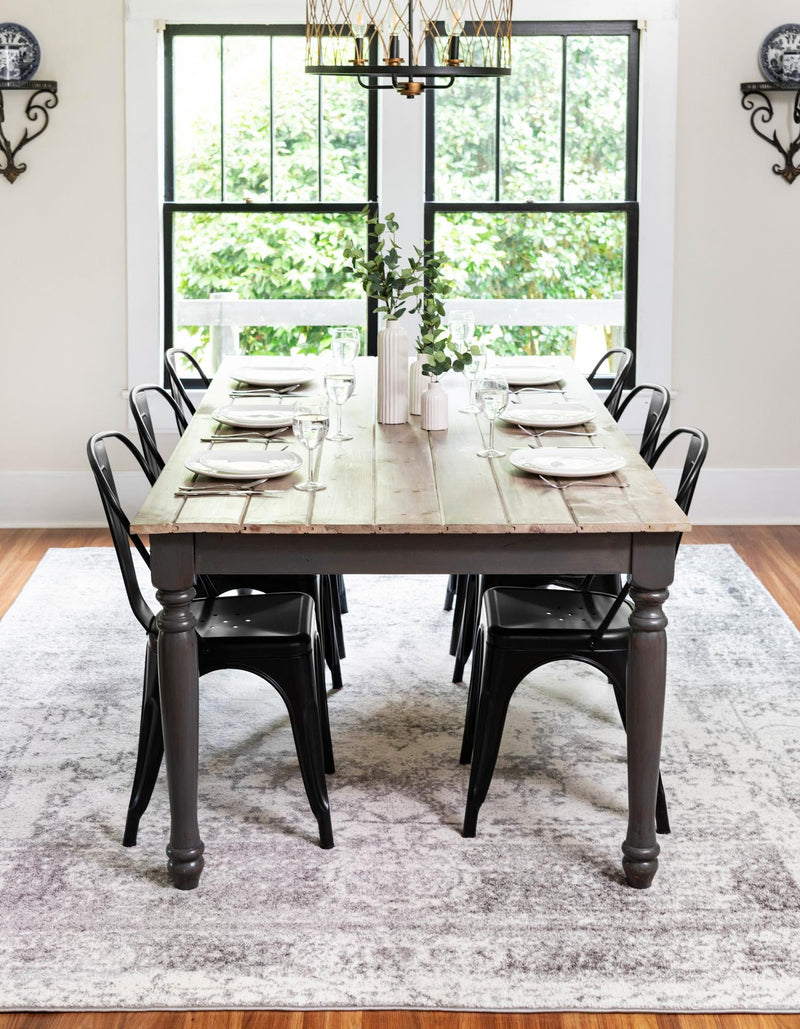 Amalfi Coast Woven Collection Area Rug - Ravello Rectangle Gray lifestyle 9