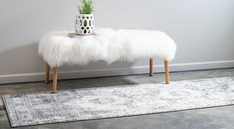 Amalfi Coast Woven Collection Area Rug - Ravello Runner Gray lifestyle 25