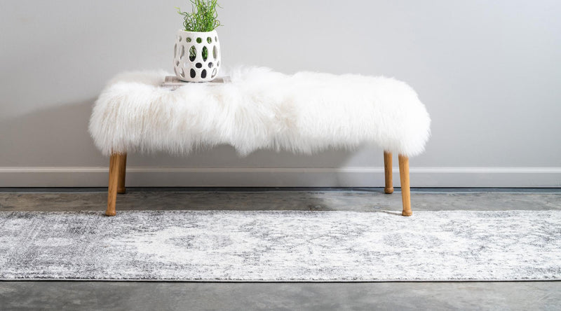 Amalfi Coast Woven Collection Area Rug - Ravello Runner Gray lifestyle 69