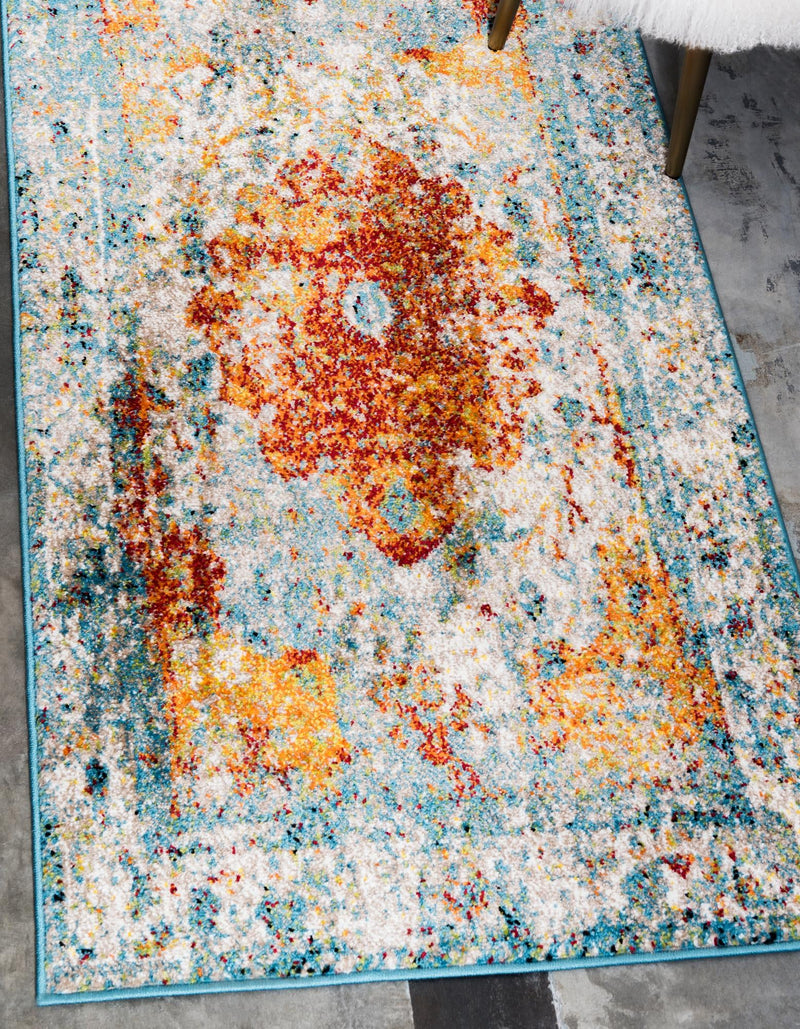 Amalfi Coast Woven Collection Area Rug - Atrani Runner Orange lifestyle 14