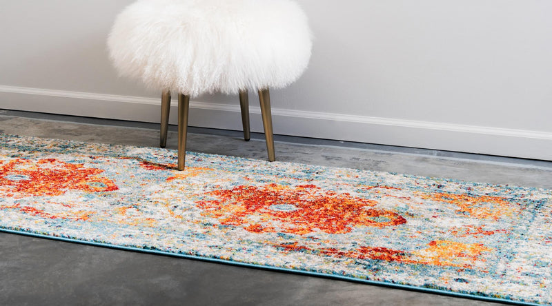 Amalfi Coast Woven Collection Area Rug - Atrani Runner Orange lifestyle 16