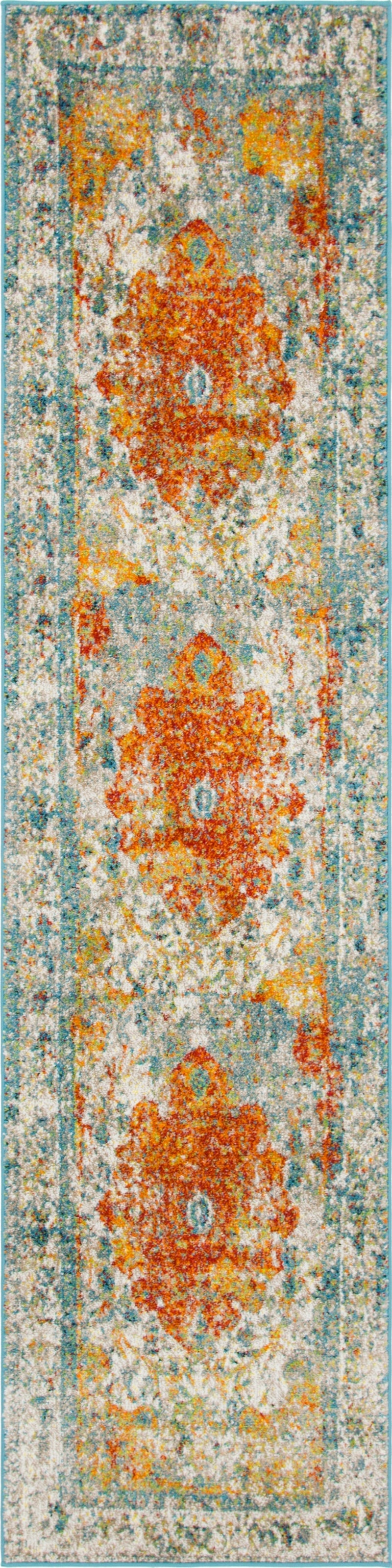 Amalfi Coast Woven Collection Area Rug - Atrani Runner Orange lifestyle 3