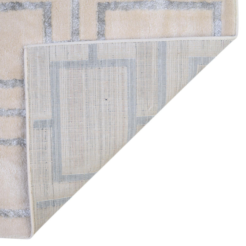 Hollywood Luxe Collection Area Rug - Beverly (White Silver) Rectangle White Silver lifestyle 9