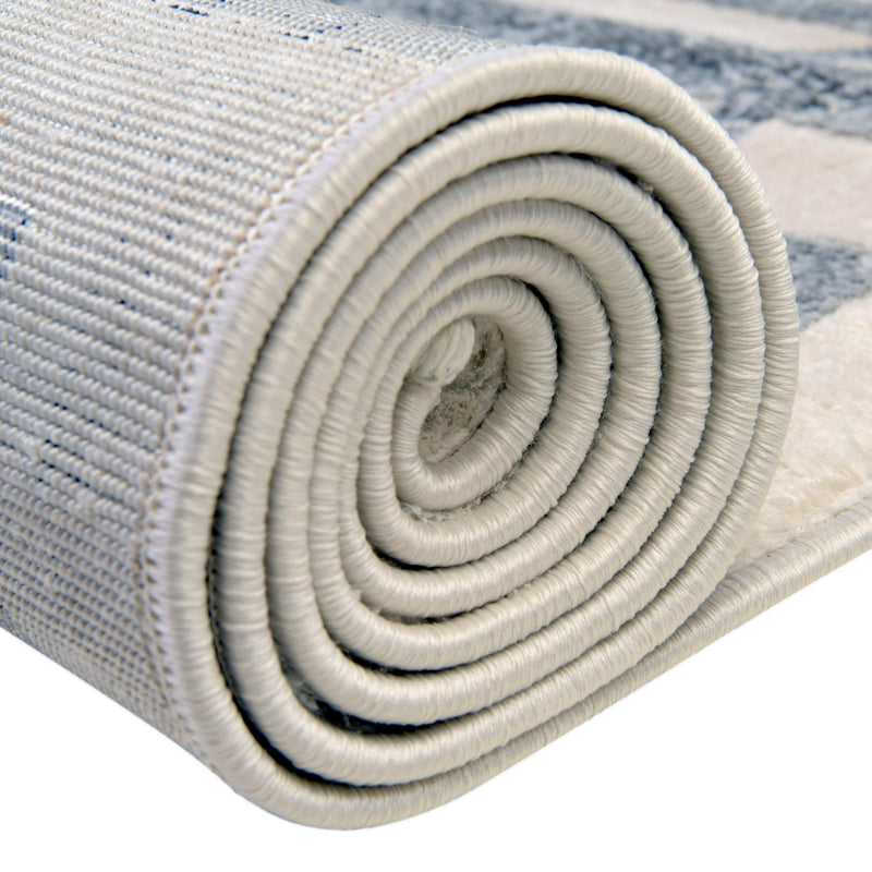 Hollywood Luxe Collection Area Rug - Beverly (White Silver) Rectangle White Silver lifestyle 12