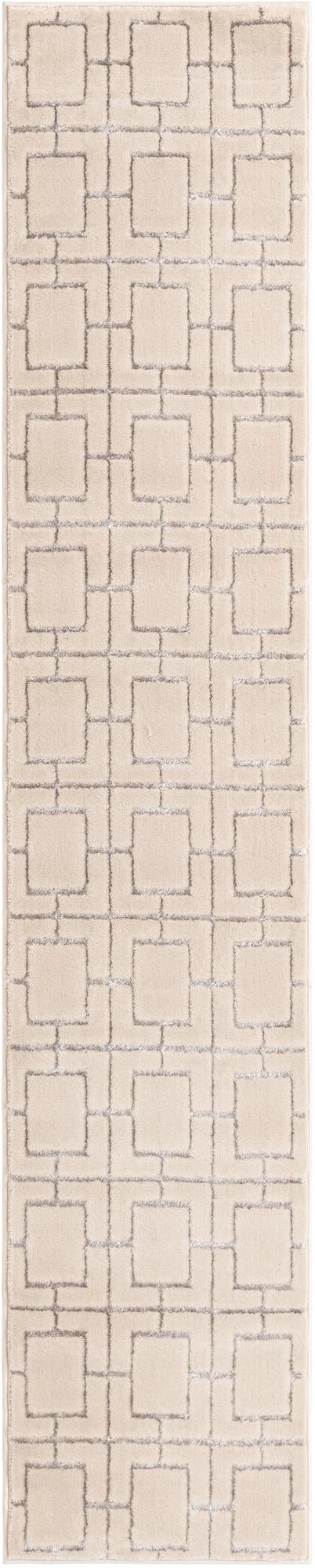 Hollywood Luxe Collection Area Rug - Beverly (White Silver) Runner White Silver lifestyle 15