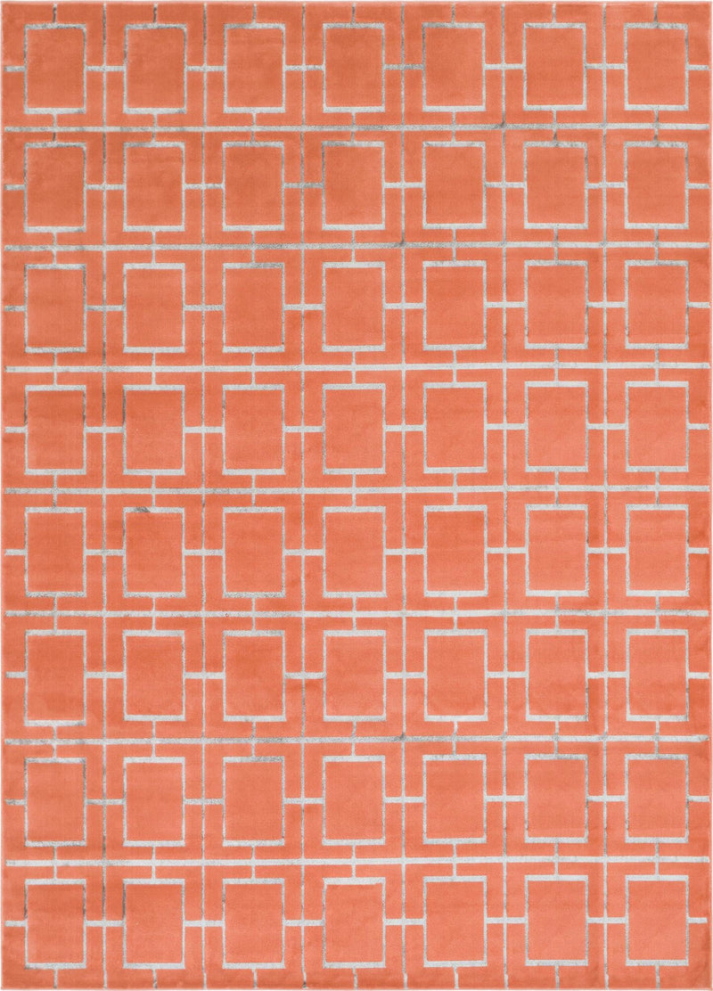 Hollywood Luxe Collection Area Rug - Beverly (Coral Silver) Rectangle Coral Silver Main
