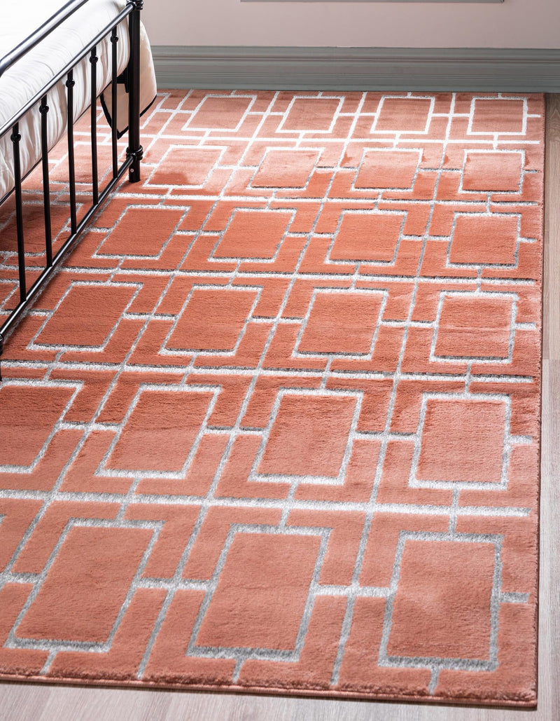 Hollywood Luxe Collection Area Rug - Beverly (Coral Silver) Rectangle Coral Silver lifestyle 2