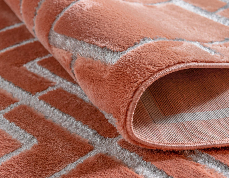 Hollywood Luxe Collection Area Rug - Beverly (Coral Silver) Rectangle Coral Silver lifestyle 7