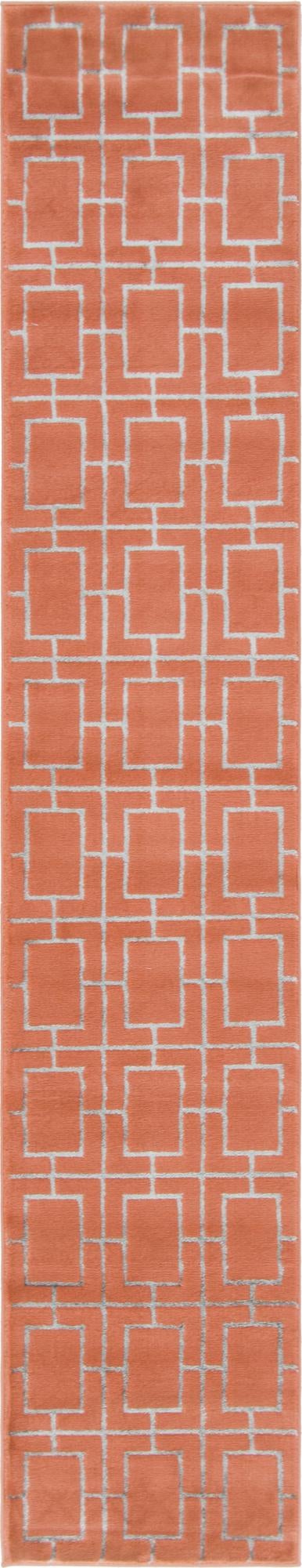 Hollywood Luxe Collection Area Rug - Beverly (Coral Silver) Runner Coral Silver lifestyle 14
