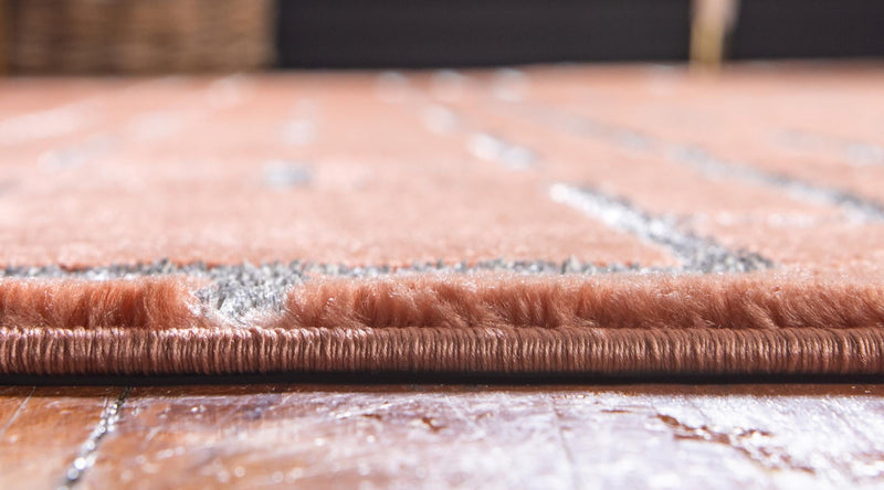 Hollywood Luxe Collection Area Rug - Beverly (Coral Silver) Runner Coral Silver lifestyle 18