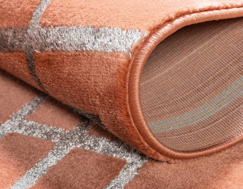 Hollywood Luxe Collection Area Rug - Beverly (Coral Silver) Runner Coral Silver lifestyle 20