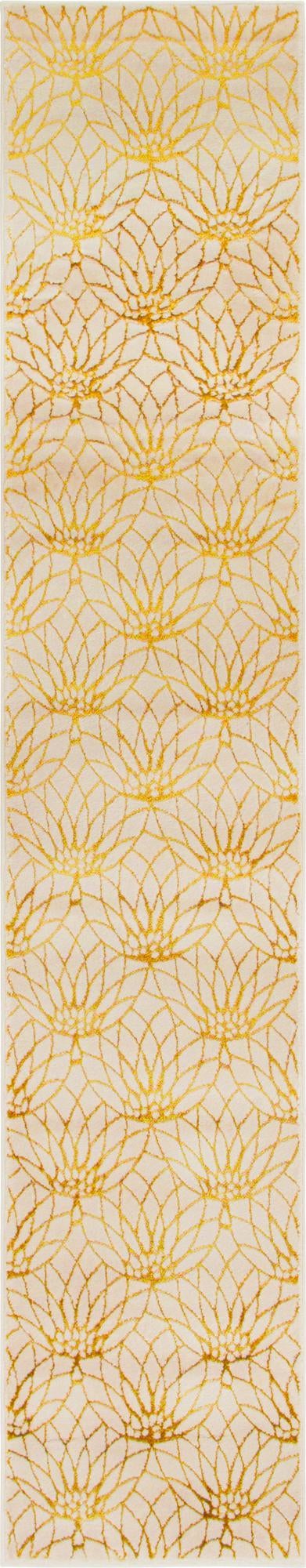 Hollywood Luxe Collection Area Rug - Rodeo Runner White Gold lifestyle 51