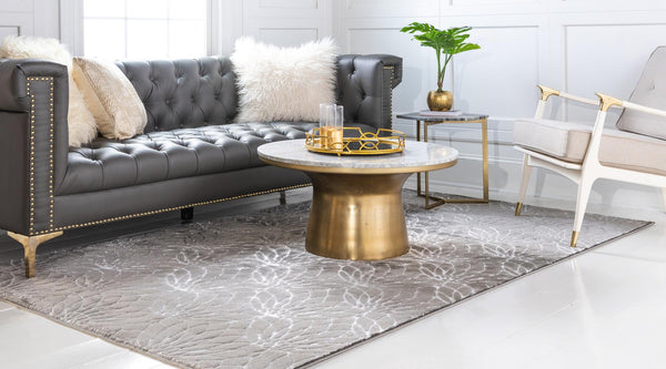 Hollywood Luxe Collection Area Rug - Rodeo Rectangle Gray Silver lifestyle 9