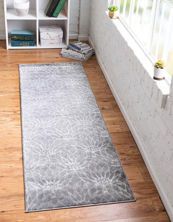 Hollywood Luxe Collection Area Rug - Rodeo Runner Gray Silver lifestyle 63