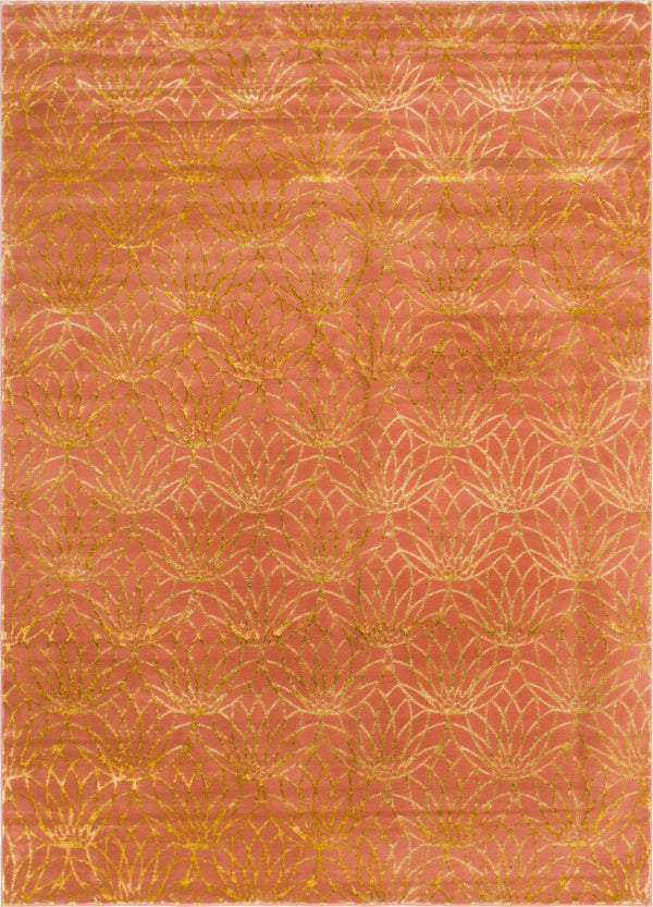 Hollywood Luxe Collection Area Rug - Rodeo Rectangle Coral Gold lifestyle 4
