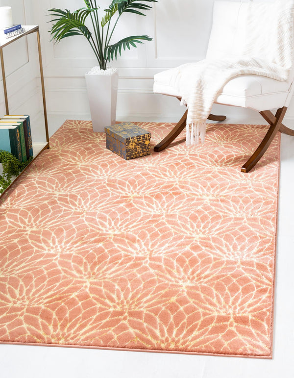Hollywood Luxe Collection Area Rug - Rodeo Rectangle Coral Gold lifestyle 7
