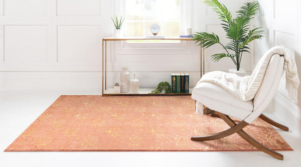 Hollywood Luxe Collection Area Rug - Rodeo Rectangle Coral Gold lifestyle 15