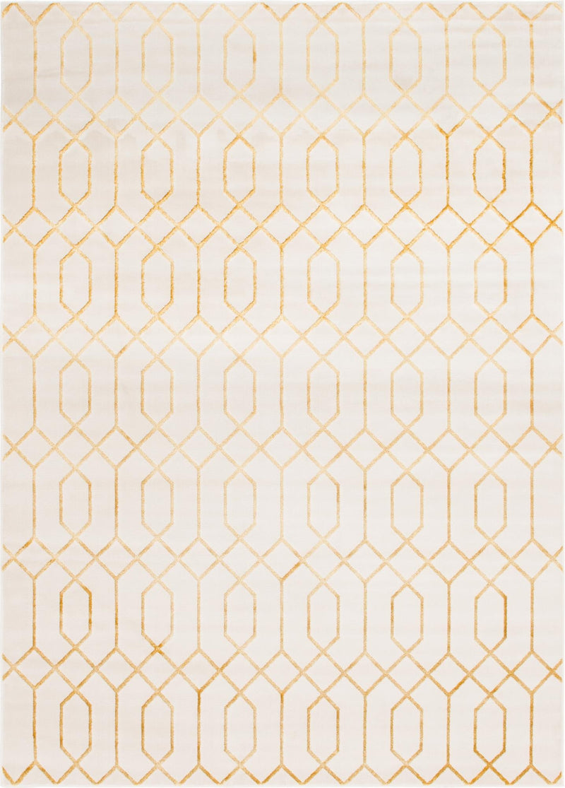 Hollywood Luxe Collection Area Rug - Sunset (White Gold) Rectangle White Gold Main