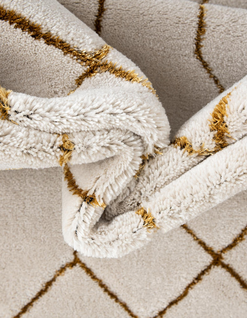 Hollywood Luxe Collection Area Rug - Sunset (White Gold) Rectangle White Gold lifestyle 8