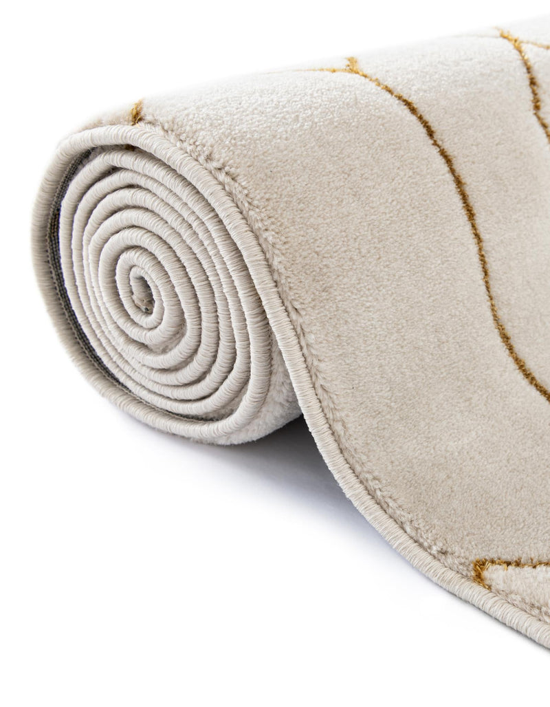 Hollywood Luxe Collection Area Rug - Sunset (White Gold) Rectangle White Gold lifestyle 12