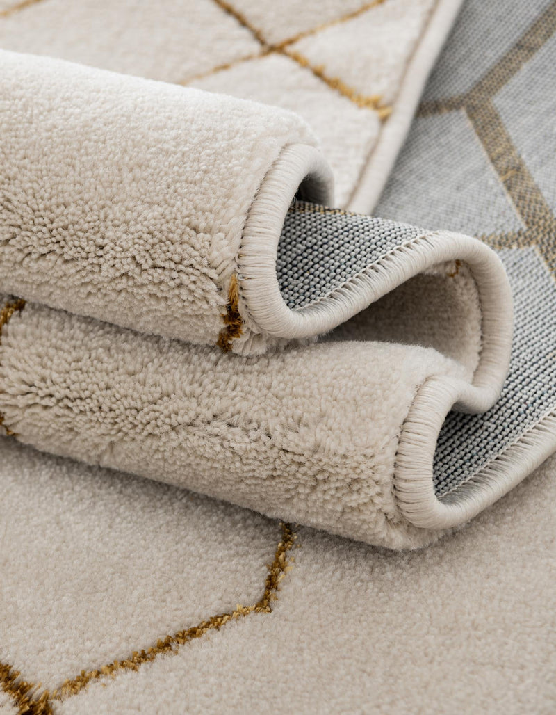 Hollywood Luxe Collection Area Rug - Sunset (White Gold) Rectangle White Gold lifestyle 13