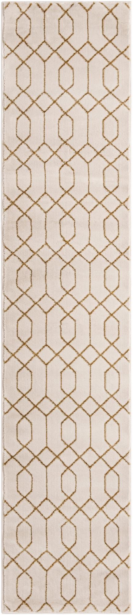 Hollywood Luxe Collection Area Rug - Sunset (White Gold) Runner White Gold lifestyle 16
