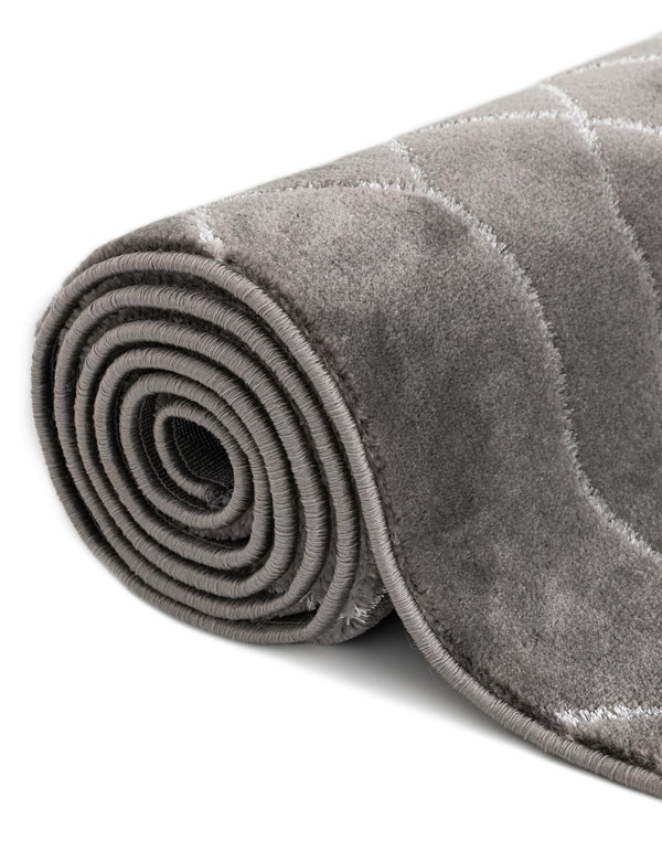 Hollywood Luxe Collection Area Rug - Sunset (Gray Silver) Rectangle Gray Silver lifestyle 12