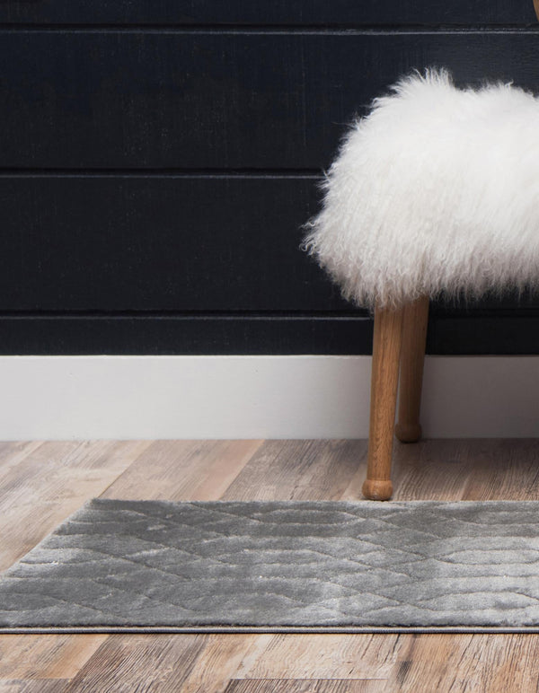 Hollywood Luxe Collection Area Rug - Sunset (Gray Silver) Runner Gray Silver lifestyle 28