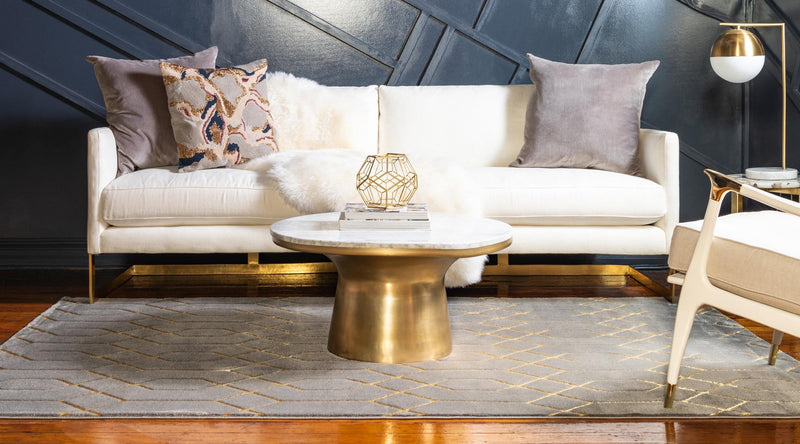Hollywood Luxe Collection Area Rug - Sunset (Gray Gold) Rectangle Gray Gold lifestyle 4
