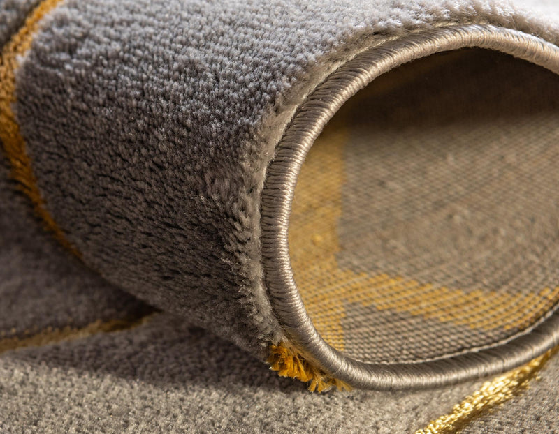 Hollywood Luxe Collection Area Rug - Sunset (Gray Gold) Rectangle Gray Gold lifestyle 7