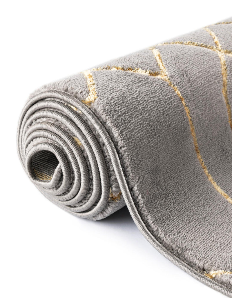 Hollywood Luxe Collection Area Rug - Sunset (Gray Gold) Rectangle Gray Gold lifestyle 12