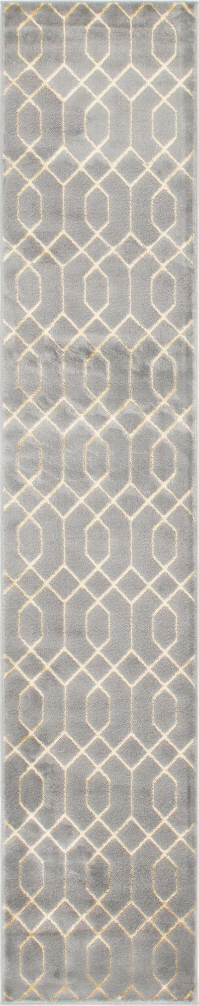 Hollywood Luxe Collection Area Rug - Sunset (Gray Gold) Runner Gray Gold lifestyle 11