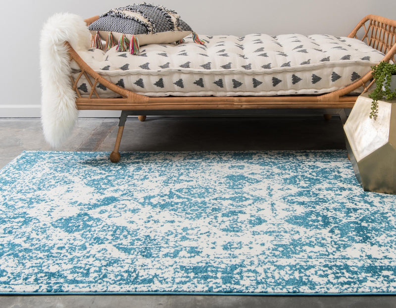 Amalfi Coast Woven Collection Area Rug - Positano Rectangle Blue lifestyle 16