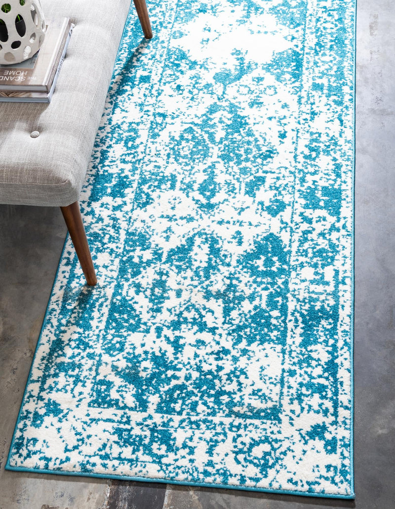 Amalfi Coast Woven Collection Area Rug - Positano Runner Blue lifestyle 65
