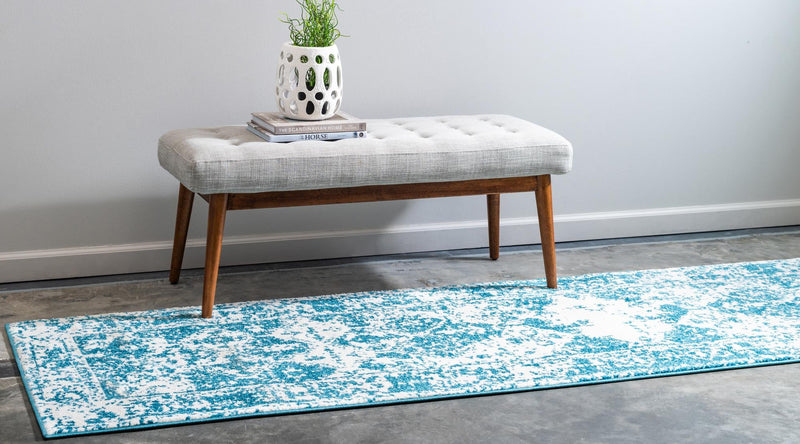 Amalfi Coast Woven Collection Area Rug - Positano Runner Blue lifestyle 70