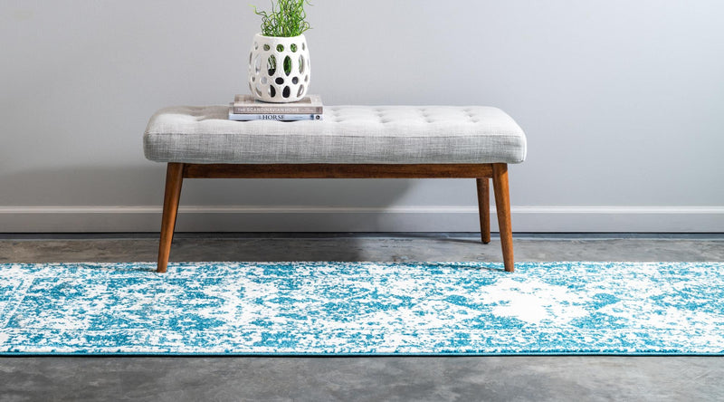 Amalfi Coast Woven Collection Area Rug - Positano Runner Blue lifestyle 81