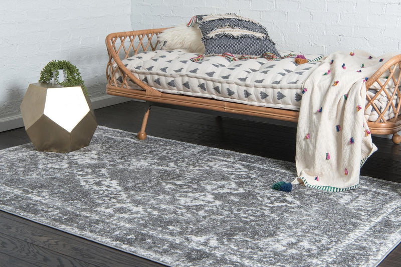 Amalfi Coast Woven Collection Area Rug - Positano Rectangle Gray lifestyle 12