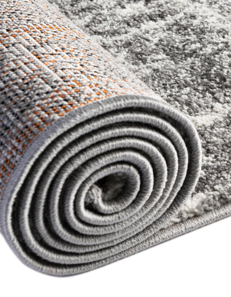 Amalfi Coast Woven Collection Area Rug - Positano Round Gray lifestyle 117