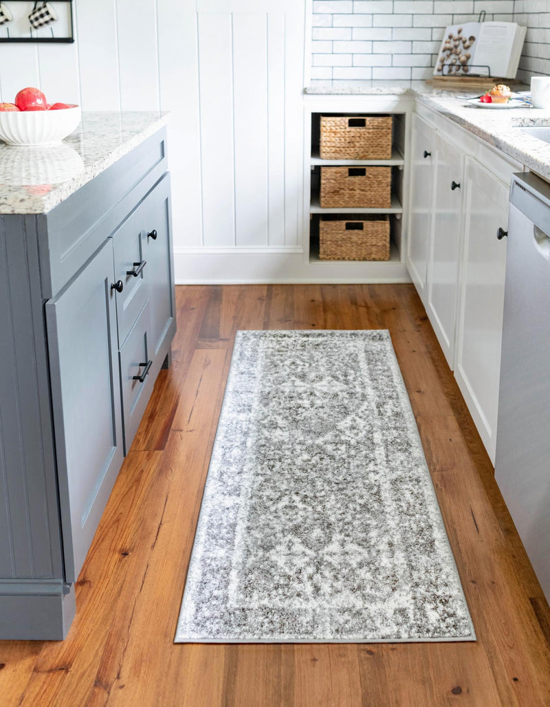 Amalfi Coast Woven Collection Area Rug - Positano Runner Gray lifestyle 73