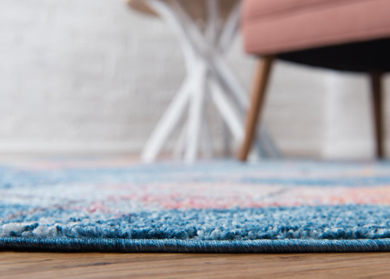 Spectrum Array Collection Area Rug - Aurora Round Blue lifestyle 52
